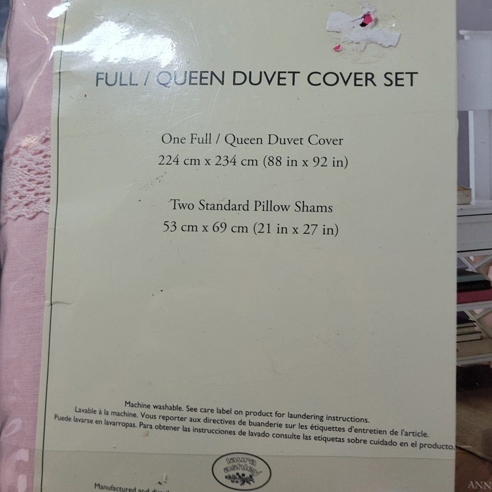 NIP NEW Vintage Laura Ashley Annabella Full/Queen Duvet Cover Set 2 Shams Pink - Picture 5 of 5